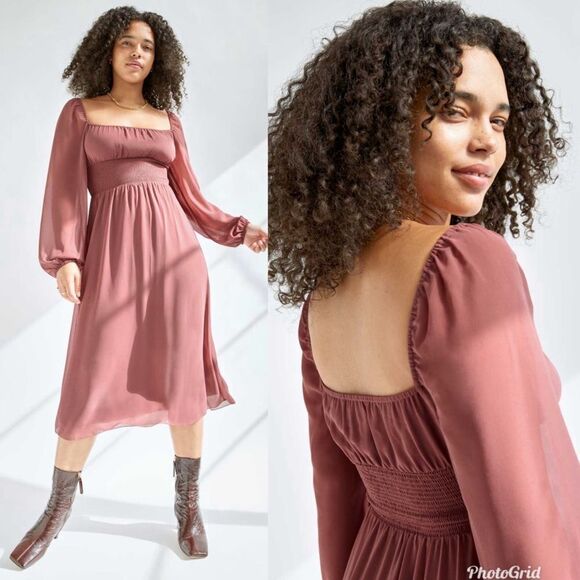 Aritzia Wilfred Bella Mauve Epicurean Brown Dress - Picture 1 of 8